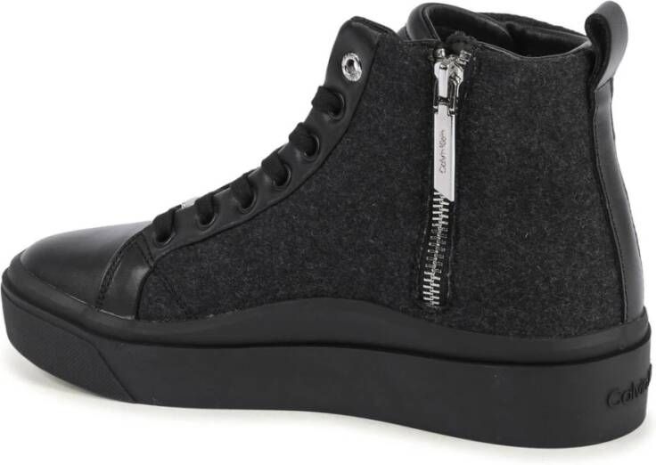 Calvin Klein Grijze HighTop Platform Sneakers