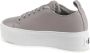 Calvin Klein Grijze Leren Veterschoenen - Thumbnail 2