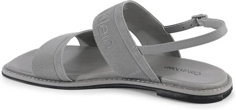 Calvin Klein Grijze TweeBand Eco-Vriendelijke Sandalen