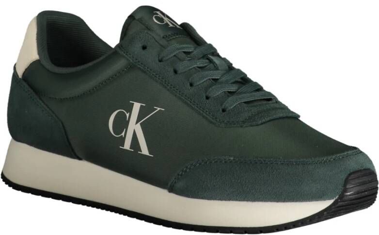 Calvin Klein Groene Heren Sportieve Veterschoenen Green Heren