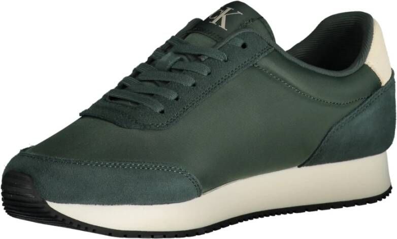 Calvin Klein Groene Heren Sportieve Veterschoenen Green Heren