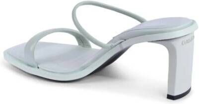 Calvin Klein Groene Leren Sandalen met Hak