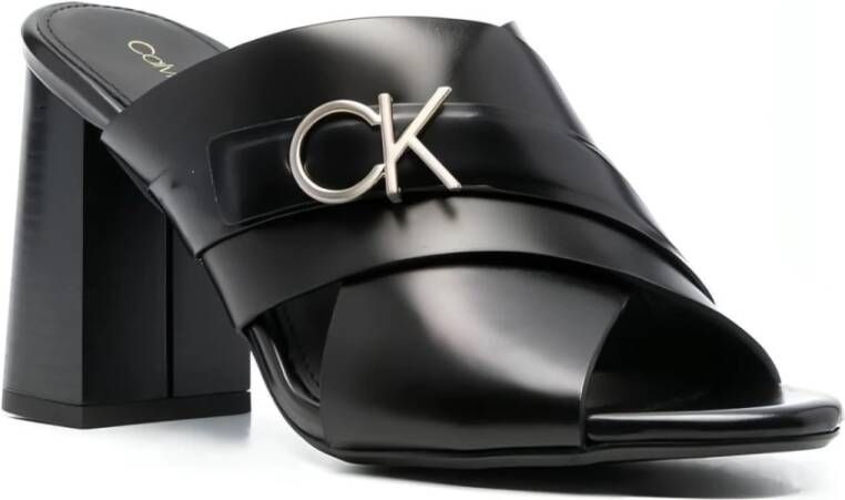 Calvin Klein Heeled Mules Zwart Dames