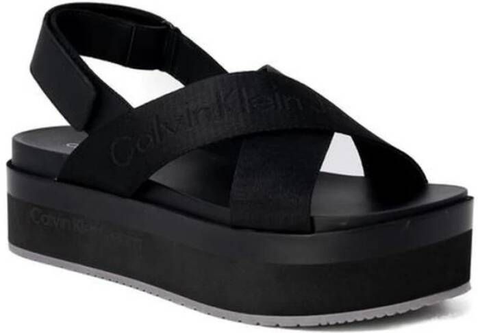 Calvin Klein Jeans 6cm Hak Polyethyleen Dames Sandalen Collectie Black Dames