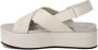 Calvin Klein Jeans Beige Open-Toe Sandalen met Gesp Strik Sluiting Beige Dames - Thumbnail 4