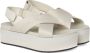 Calvin Klein Jeans Beige Open-Toe Sandalen met Gesp Strik Sluiting Beige Dames - Thumbnail 6