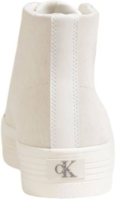 Calvin Klein Jeans Beige Suède Leren Sneaker Dames Schoenen