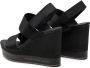 Calvin Klein Jeans Dames Wedge Webbing Sandalen Black Dames - Thumbnail 8