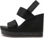 Calvin Klein Jeans Zwarte Sleehak Sandaal Webbing Vrouwen Black Dames - Thumbnail 15