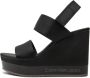 Calvin Klein Jeans Dames Wedge Webbing Sandalen Black Dames - Thumbnail 11