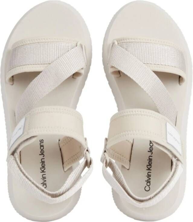 Calvin Klein Jeans Flat Sandals Beige Dames