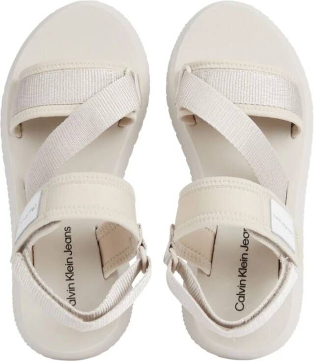 Calvin Klein Jeans Flat Sandals Beige Dames