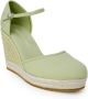 Calvin Klein Jeans Groene Sandalen met Gesp Striksluiting Green Dames - Thumbnail 4