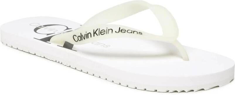 Calvin Klein Jeans Heren Flip Flops Lente Zomer Collectie White Heren