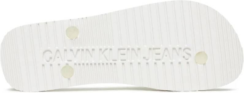 Calvin Klein Jeans Heren Flip Flops Lente Zomer Collectie White Heren