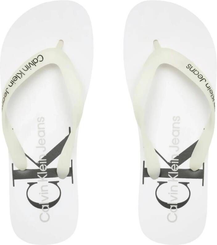 Calvin Klein Jeans Heren Flip Flops Lente Zomer Collectie White Heren