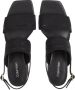 Calvin Klein Jeans Dames sandalen an zwart leer Black Dames - Thumbnail 5