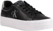 Calvin Klein Jeans Lage Leren Sneaker Damescollectie Black Dames