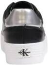 Calvin Klein Jeans Lage Leren Sneaker Damescollectie Black Dames
