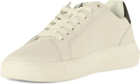 Calvin Klein Jeans Leren Chunky Cupsole Sneakers White Heren