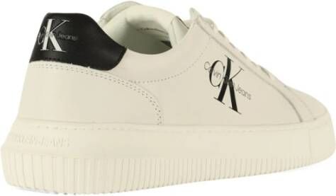 Calvin Klein Jeans Leren Chunky Cupsole Sneakers White Heren