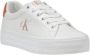 Calvin Klein Jeans Leren Dames Sneakers Lente Zomer Collectie White Dames - Thumbnail 4