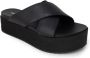 Calvin Klein Slippers FLATFORM CROSS MG UC plateau zomerschoen pantoffels met kruisverband - Thumbnail 8