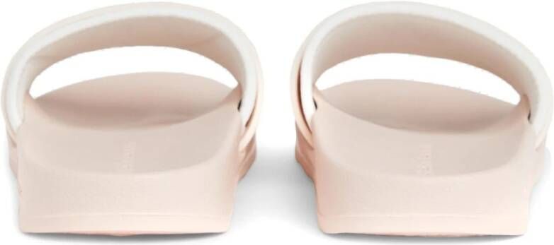 Calvin Klein Jeans Peach Blush White Monogram Slippers Beige Dames