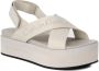 Calvin Klein Jeans Beige Open-Toe Sandalen met Gesp Strik Sluiting Beige Dames - Thumbnail 12