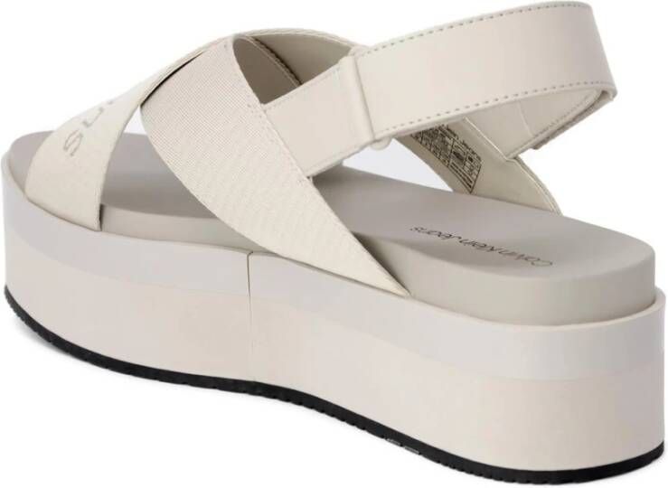 Calvin Klein Jeans Plateau Sandalen Lente Zomer Collectie Beige Dames