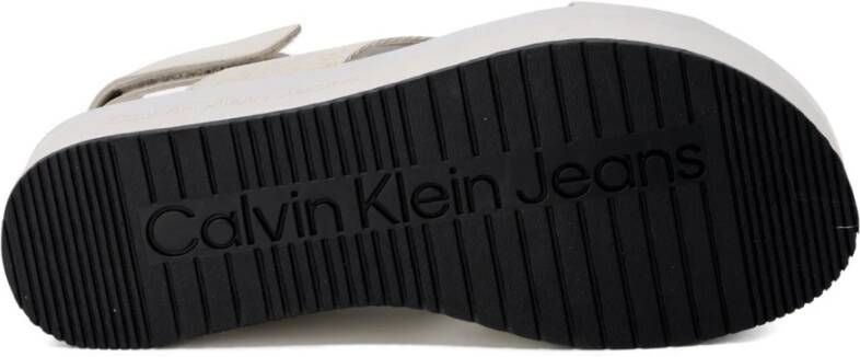 Calvin Klein Jeans Plateau Sandalen Lente Zomer Collectie Beige Dames