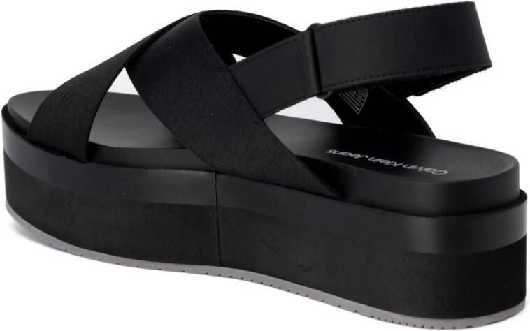 Calvin Klein Jeans Plateau Sandalen Lente Zomer Collectie Black Dames