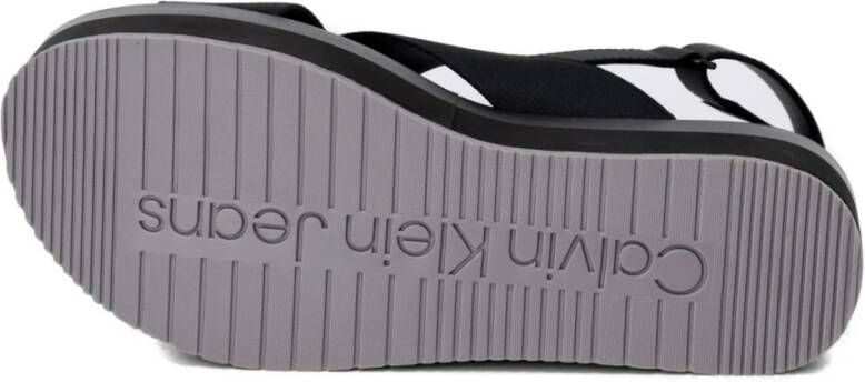 Calvin Klein Jeans Plateau Sandalen Lente Zomer Collectie Black Dames