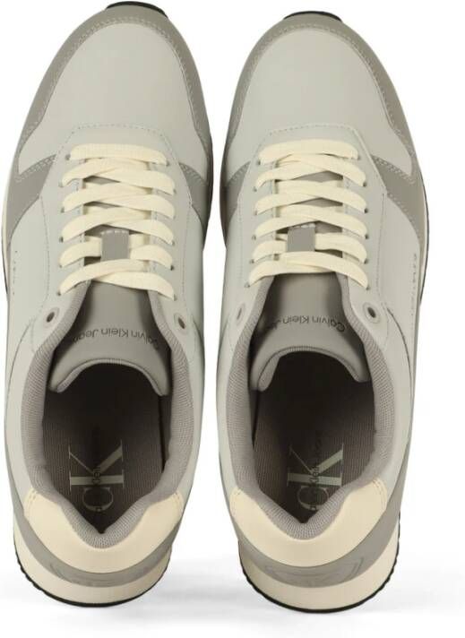Calvin Klein Jeans Retro Runner Leren Sneakers Gray Heren