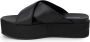 Calvin Klein Jeans Zwarte Cross Flatform Slippers Black Dames - Thumbnail 6