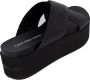 Calvin Klein Jeans Zwarte Cross Flatform Slippers Black Dames - Thumbnail 7