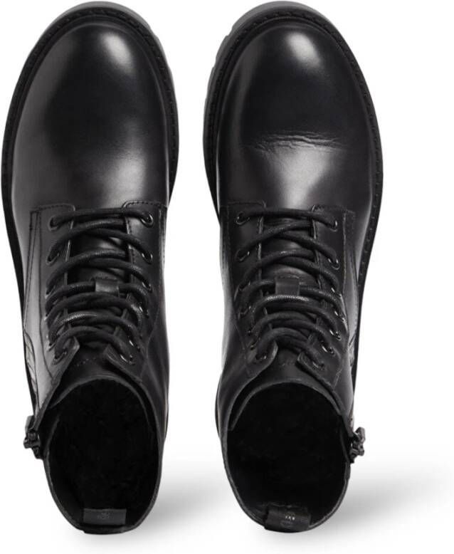 Calvin Klein Jeans Triple Black Leren Laarzen Black Dames