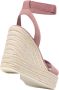 Calvin Klein Sleehaksandaaltjes WEDGE SANDAL SU MG BTW zomerschoen sandaal keilhak met klittenbandjes - Thumbnail 12