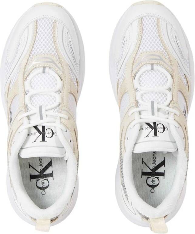 Calvin Klein Jeans Witte Casual Textiel Sneakers oor rouwen White Dames