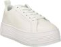 Calvin Klein Jeans Witte Leren Sneakers voor Vrouwen White Dames - Thumbnail 3