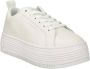 Calvin Klein Jeans Witte Leren Sneakers voor Vrouwen White Dames - Thumbnail 5