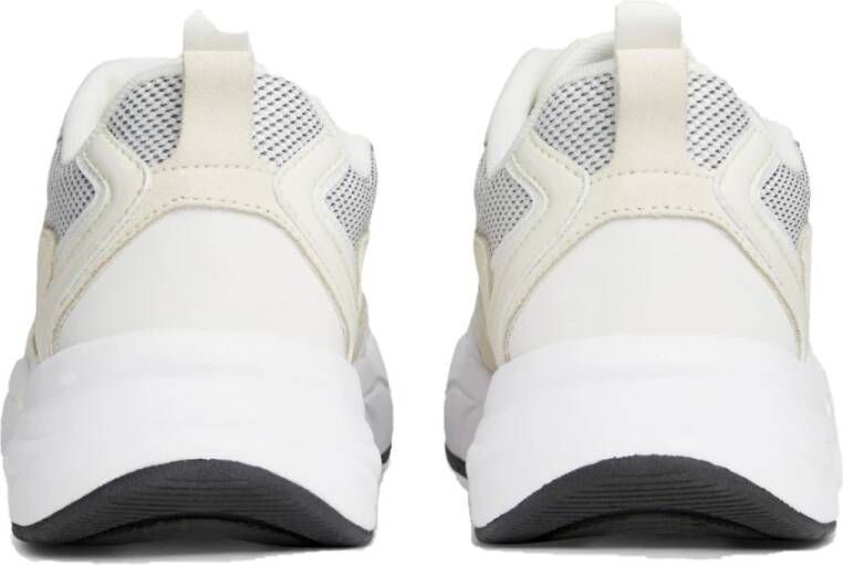 Calvin Klein Jeans Witte Mesh Tennissneakers White Dames