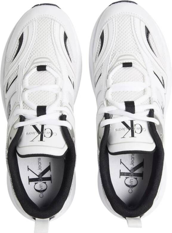 Calvin Klein Jeans Witte sportieve synthetische sneakers voor vrouwen Multicolor Dames