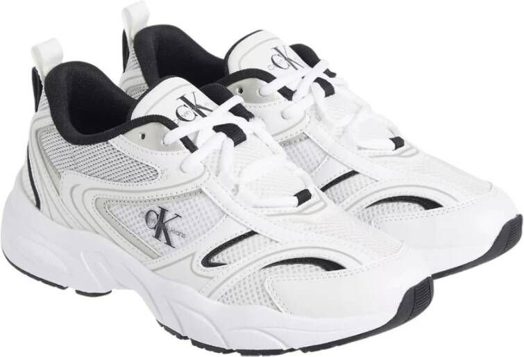 Calvin Klein Jeans Witte sportieve synthetische sneakers voor vrouwen Multicolor Dames