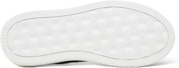 Calvin Klein Jeans Zwart-Zilver Leren Sneakers Black Dames