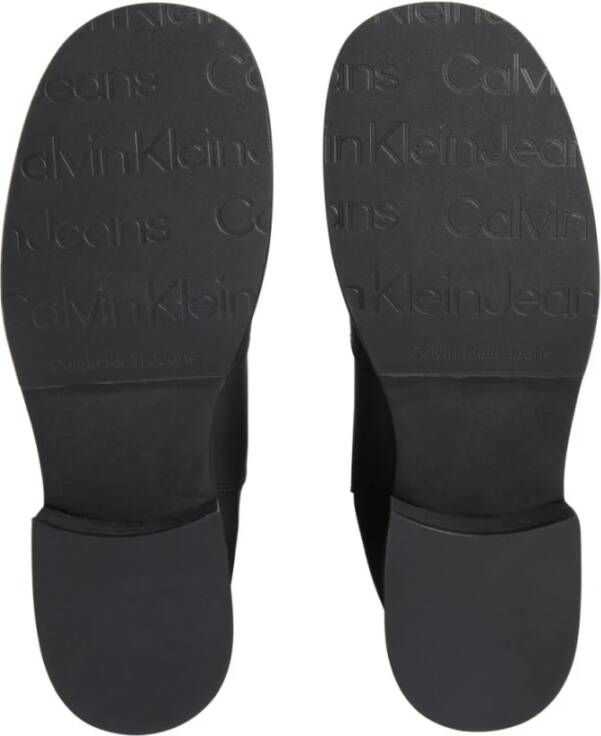 Calvin Klein Jeans Zwarte Biker Chelsea Enkellaarzen