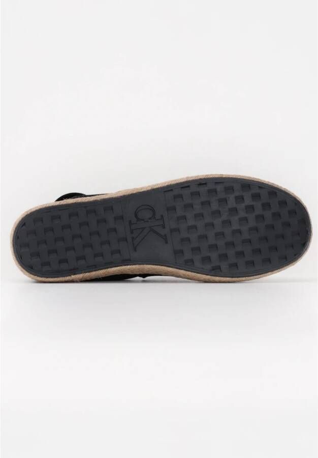 Calvin Klein Jeans Zwarte Canvas Espadrilles voor Mannen