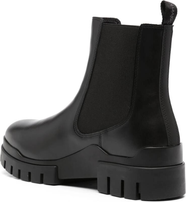 Calvin Klein Jeans Zwarte Combat Chelsea Enkellaarzen Black Heren