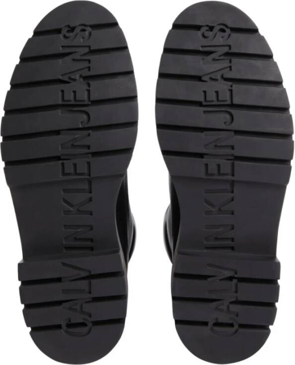 Calvin Klein Jeans Zwarte Combat Laceup Booties