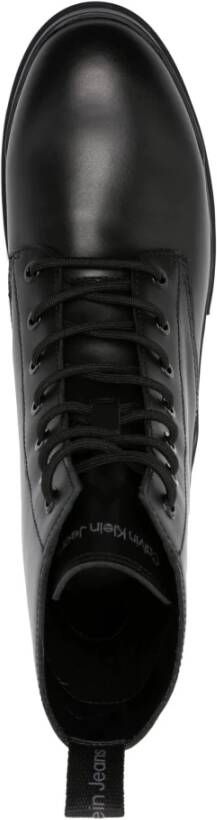 Calvin Klein Jeans Zwarte Combat Laceup Enkellaarzen Black Heren